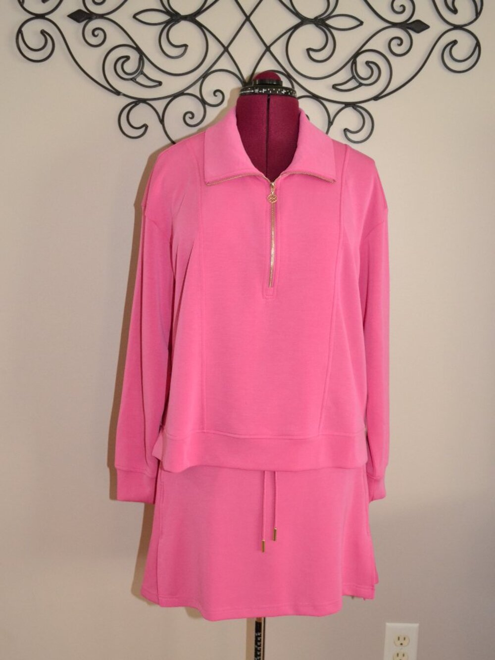 Mary Square NEW 2 Piece Cora Skort Regan zip Pullover Pink of the Pines L/ XL - Picture 9 of 12